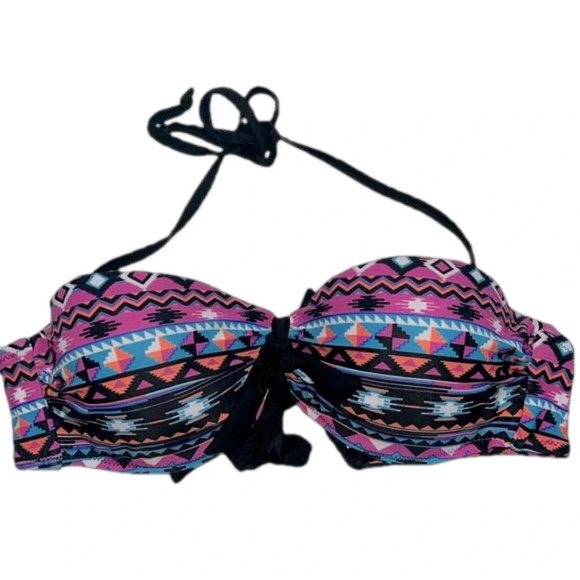 XL halter bikini top XL Aztec print halter bikini top removable straps - Picture 10 of 10